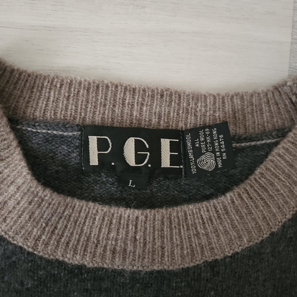 NWT Knit Wool VEST 100% Lambs Wool Vintage 80's Neutral Grandpa Grandma Academia - Picture 6 of 12